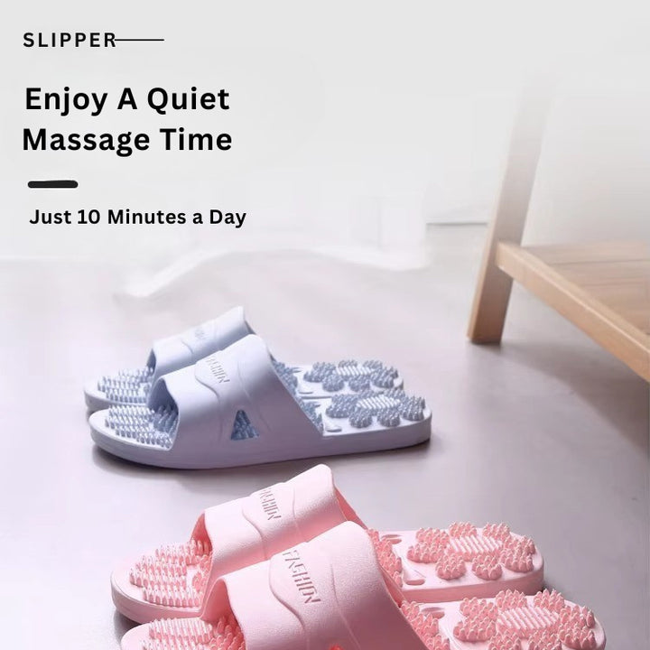 Premium Extra Large Acupoint Massage Slippers – Non-Slip Hollow Design for Indoor Home and Bathroom Use, Comfortable Sole Support for Men and Women, Ideal for Relaxation and Foot Therapy