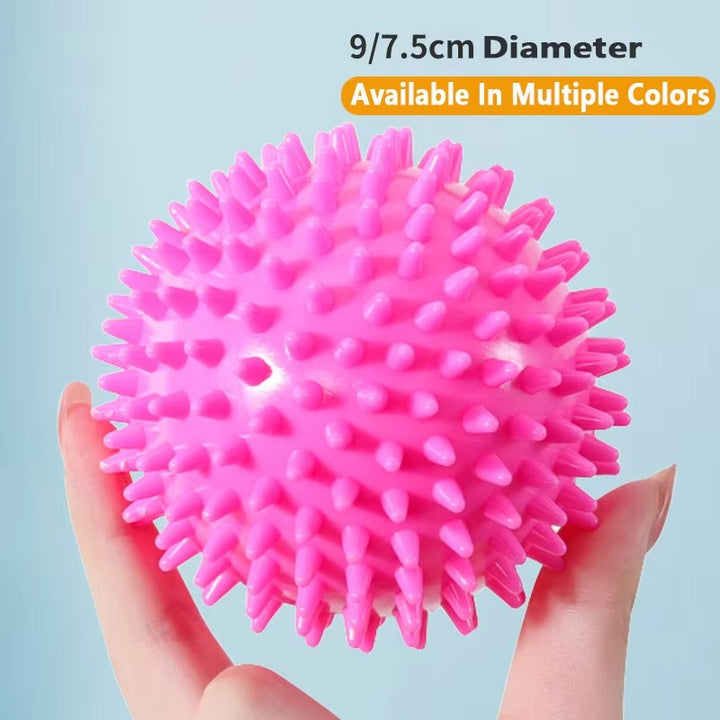 Premium PVC Spiky Massage Ball for Trigger Point Therapy, Pain Relief, and Plantar Fasciitis Treatment, 6cm Hedgehog Massage Ball for Foot & Hand Muscle Recovery