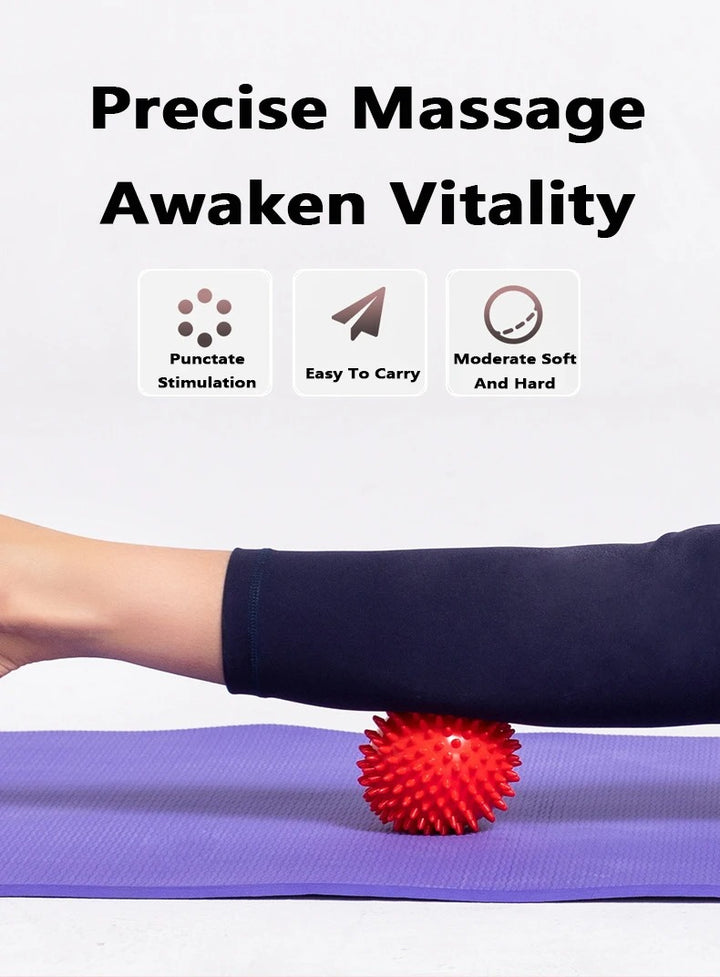 Premium PVC Spiky Massage Ball for Trigger Point Therapy, Pain Relief, and Plantar Fasciitis Treatment, 6cm Hedgehog Massage Ball for Foot & Hand Muscle Recovery