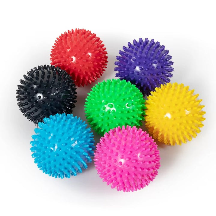 Premium PVC Spiky Massage Ball for Trigger Point Therapy, Pain Relief, and Plantar Fasciitis Treatment, 6cm Hedgehog Massage Ball for Foot & Hand Muscle Recovery