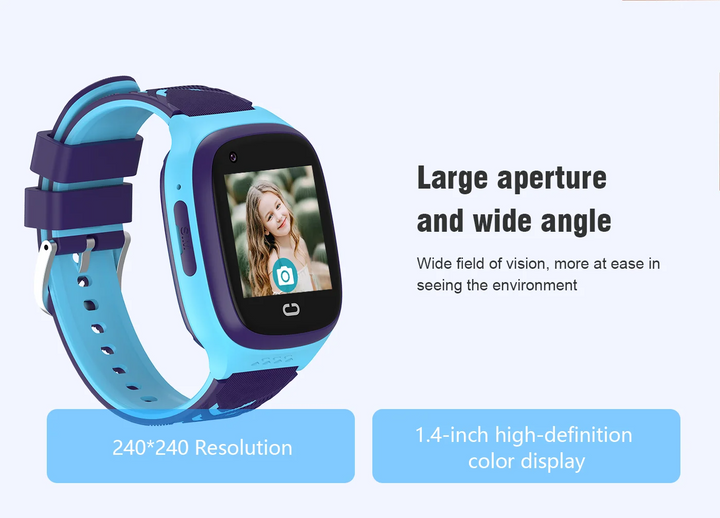 Premium Kids 4G Smart Watch - GPS Tracker, Video Calls, SOS, Waterproof, Camera, Location Monitor