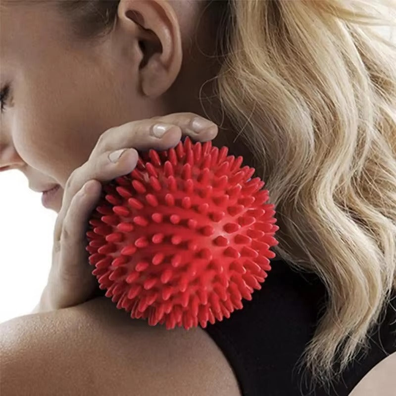 Premium PVC Spiky Massage Ball for Trigger Point Therapy, Pain Relief, and Plantar Fasciitis Treatment, 6cm Hedgehog Massage Ball for Foot & Hand Muscle Recovery