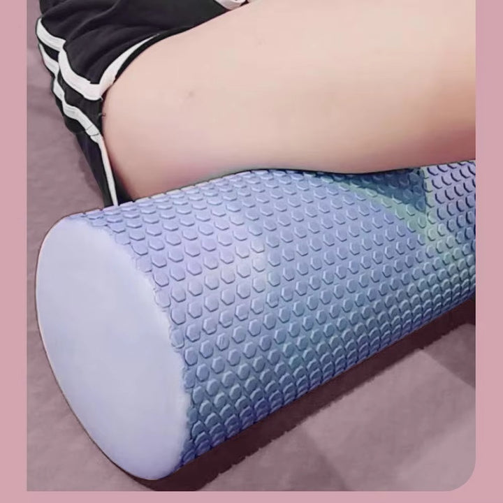 Premium EVA Foam Yoga Roller for Pilates & Home Workouts, 9.5cm Diameter, 29.7cm Length, Enhanced Hexagonal Design for Effective Muscle Recovery and Flexibility