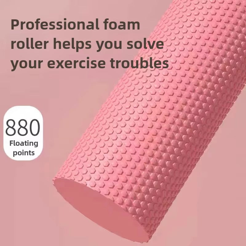 Premium EVA Foam Yoga Roller for Pilates & Home Workouts, 9.5cm Diameter, 29.7cm Length, Enhanced Hexagonal Design for Effective Muscle Recovery and Flexibility