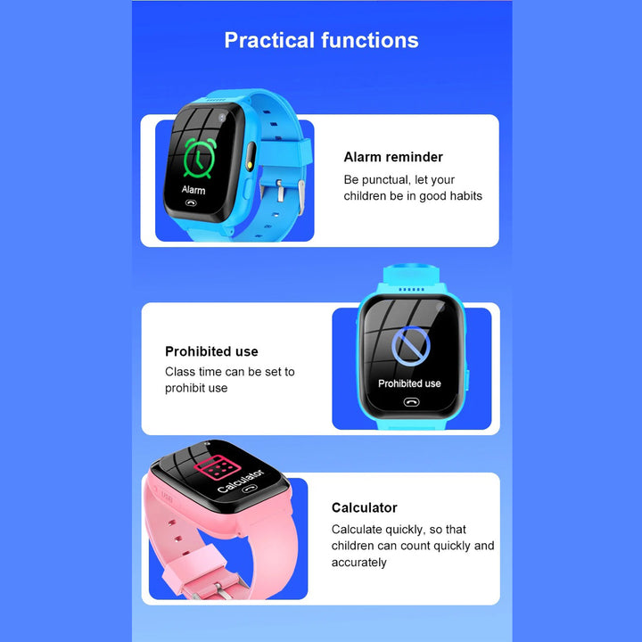 Premium 4G Kids Smartwatch – Video Call, GPS Tracking, IP67 Waterproof, 8GB ROM, Health Monitoring, Wi-Fi, Voice & Video Calls, Android Compatibility