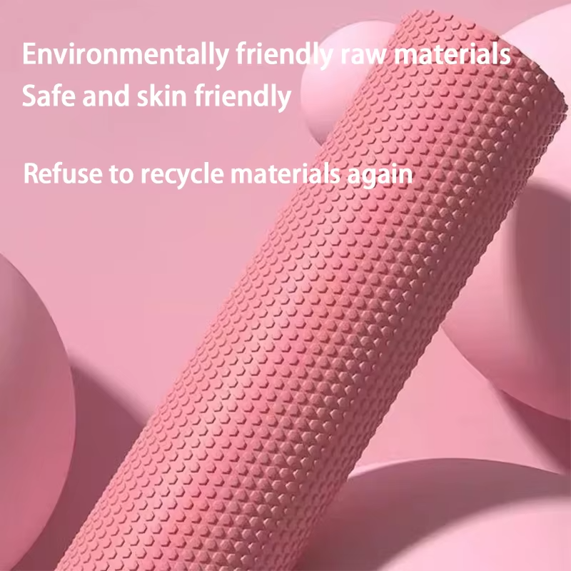 Premium EVA Foam Yoga Roller for Pilates & Home Workouts, 9.5cm Diameter, 29.7cm Length, Enhanced Hexagonal Design for Effective Muscle Recovery and Flexibility