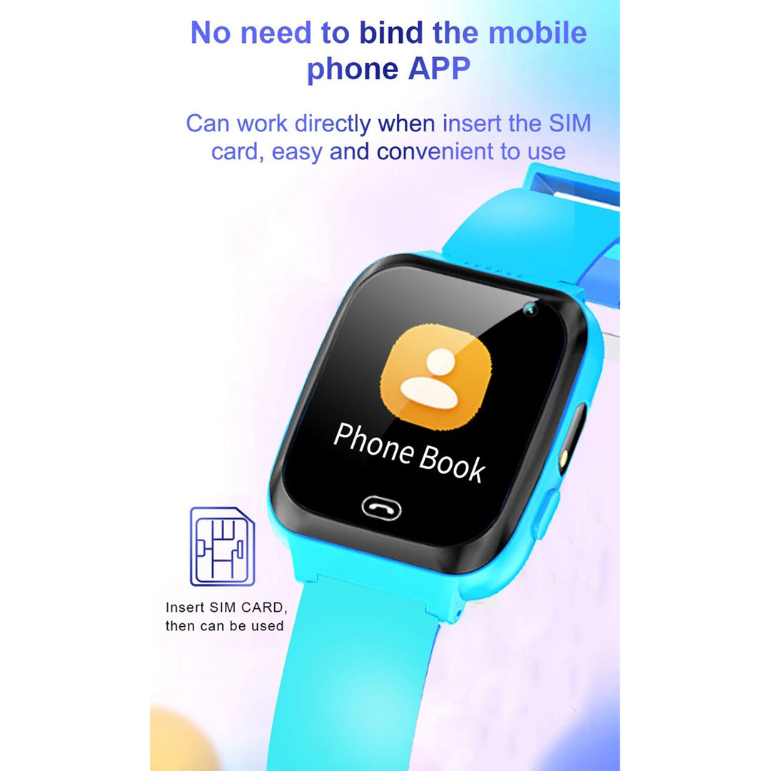 Premium 4G Kids Smartwatch – Video Call, GPS Tracking, IP67 Waterproof, 8GB ROM, Health Monitoring, Wi-Fi, Voice & Video Calls, Android Compatibility