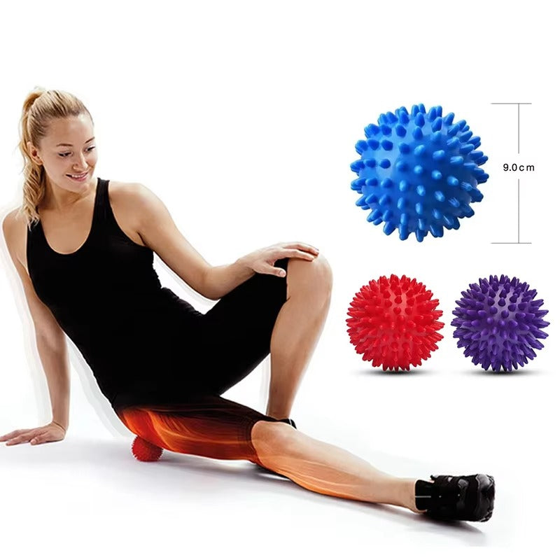 Premium PVC Spiky Massage Ball for Trigger Point Therapy, Pain Relief, and Plantar Fasciitis Treatment, 6cm Hedgehog Massage Ball for Foot & Hand Muscle Recovery
