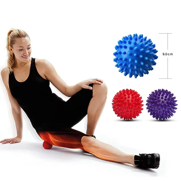Premium PVC Spiky Massage Ball for Trigger Point Therapy, Pain Relief, and Plantar Fasciitis Treatment, 6cm Hedgehog Massage Ball for Foot & Hand Muscle Recovery