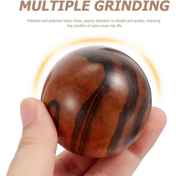 Premium Wooden Massage Balls for Hand Exercise, Stress Relief, and Finger Strength – Set of 2, Ideal for Arthritis, Carpal Tunnel, and Rehabilitation