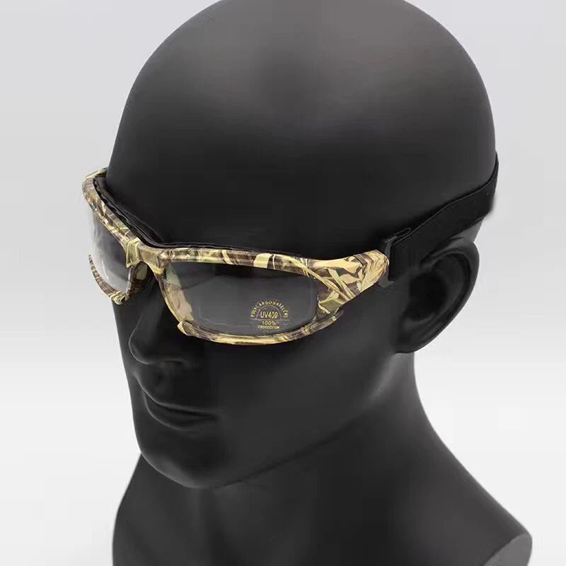 Premium Tactical Polarized Sport Glasses – UV Protection, Anti-Glare, 4 Lens Options for Shooting, Airsoft, Hunting, Hiking & Safety Eyewear