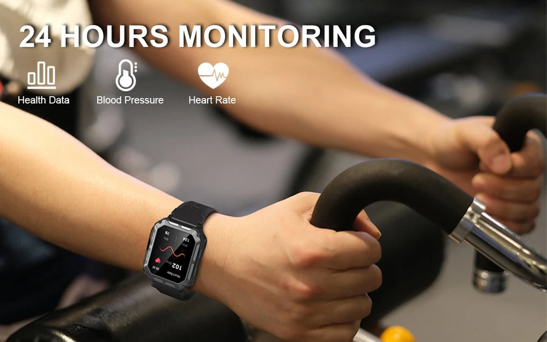 Premium IP68 Waterproof Smartwatch with Bluetooth Calling & 123 Sport Modes - 1.83" HD Display, Heart Rate & Blood Oxygen Monitor, Sleep Tracking, Voice Assistant, Long Battery Life, Compatible with Android & iOS