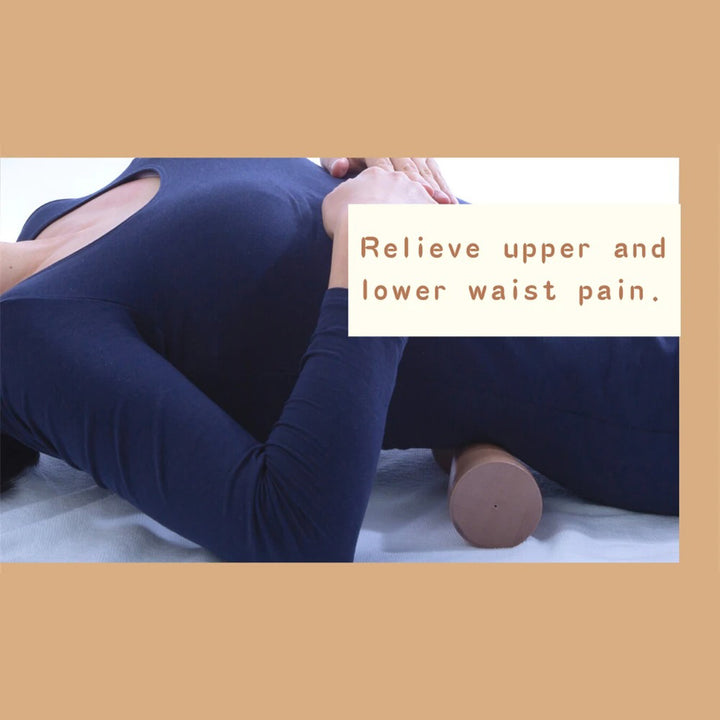Premium Wood Back Roller for Muscle Recovery, Spine Alignment & Pain Relief, Manual Back Massager, Deep Tissue Roller for Back, Waist, Neck, Shoulders, and Calves, High-Quality Rubber Wood