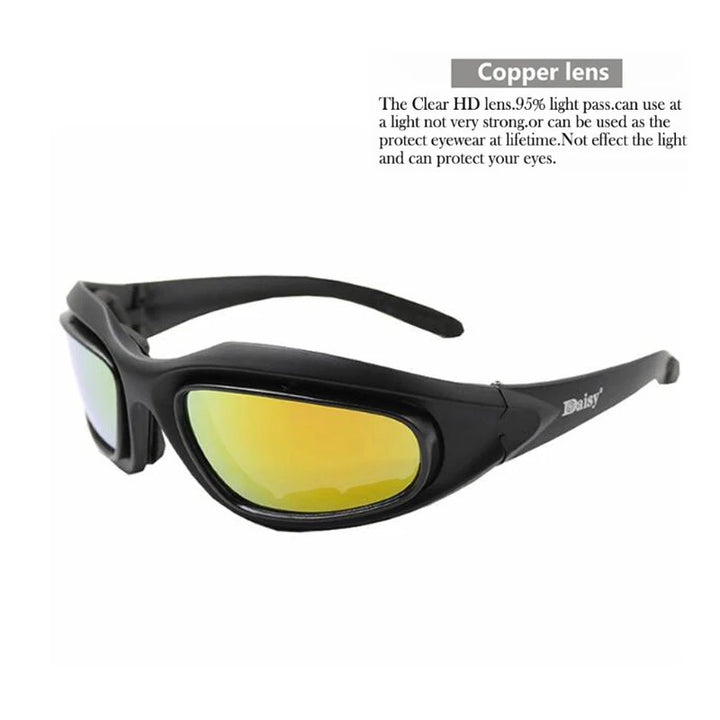 Premium Tactical Polarized Sport Glasses – UV Protection, Anti-Glare, 4 Lens Options for Shooting, Airsoft, Hunting, Hiking & Safety Eyewear