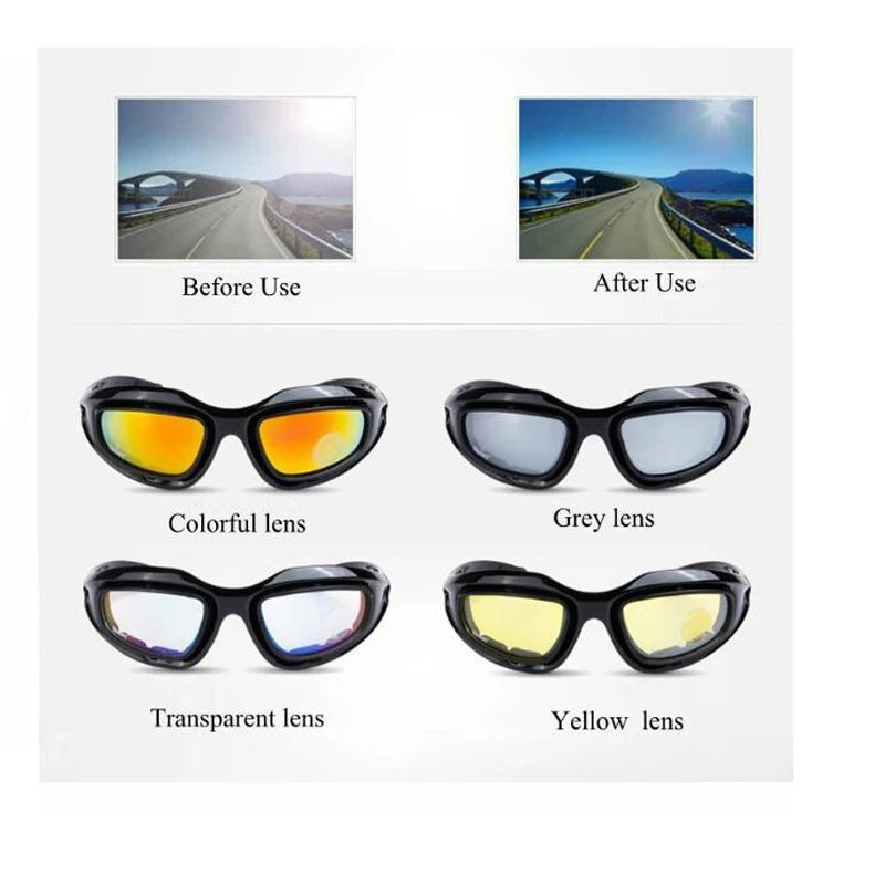 Premium Tactical Polarized Sport Glasses – UV Protection, Anti-Glare, 4 Lens Options for Shooting, Airsoft, Hunting, Hiking & Safety Eyewear