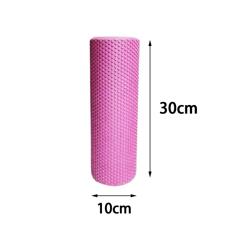 Premium EVA Foam Yoga Roller for Pilates & Home Workouts, 9.5cm Diameter, 29.7cm Length, Enhanced Hexagonal Design for Effective Muscle Recovery and Flexibility