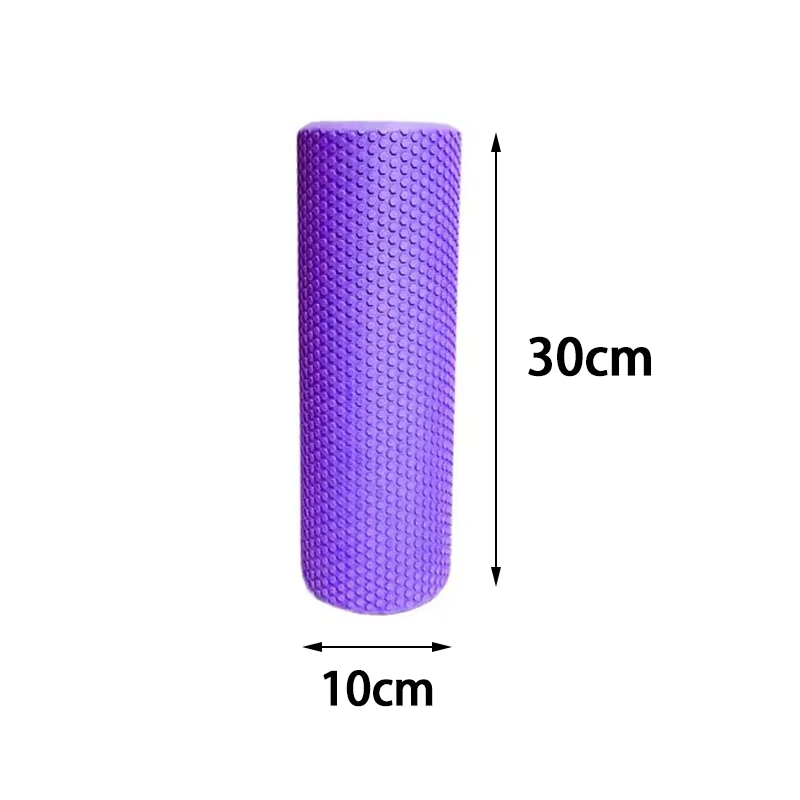 Premium EVA Foam Yoga Roller for Pilates & Home Workouts, 9.5cm Diameter, 29.7cm Length, Enhanced Hexagonal Design for Effective Muscle Recovery and Flexibility