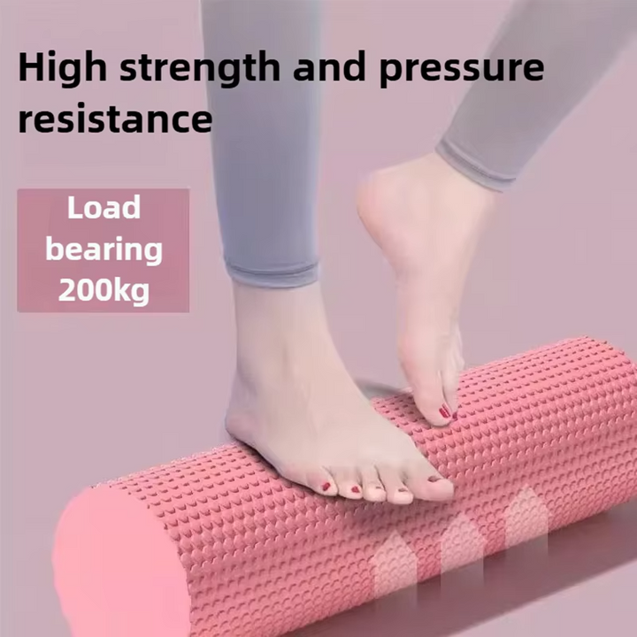 Premium EVA Foam Yoga Roller for Pilates & Home Workouts, 9.5cm Diameter, 29.7cm Length, Enhanced Hexagonal Design for Effective Muscle Recovery and Flexibility