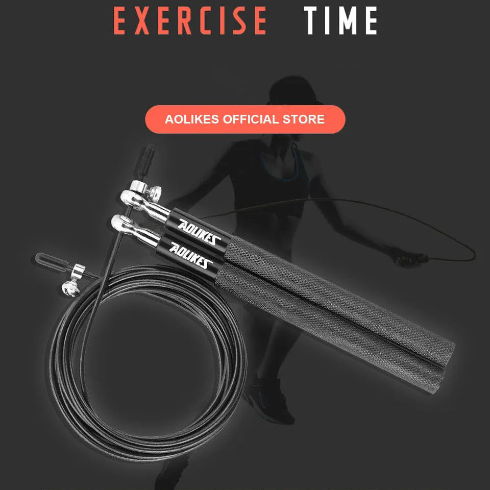 Premium Crossfit Jump Rope – Professional Speed Skipping Rope for MMA, Boxing, Fitness Training, Weight Loss, Adjustable PVC Coated Steel Wire Cable, Durable Aluminum Handles, Fast Bearings for Double Unders & High-Tempo Workouts