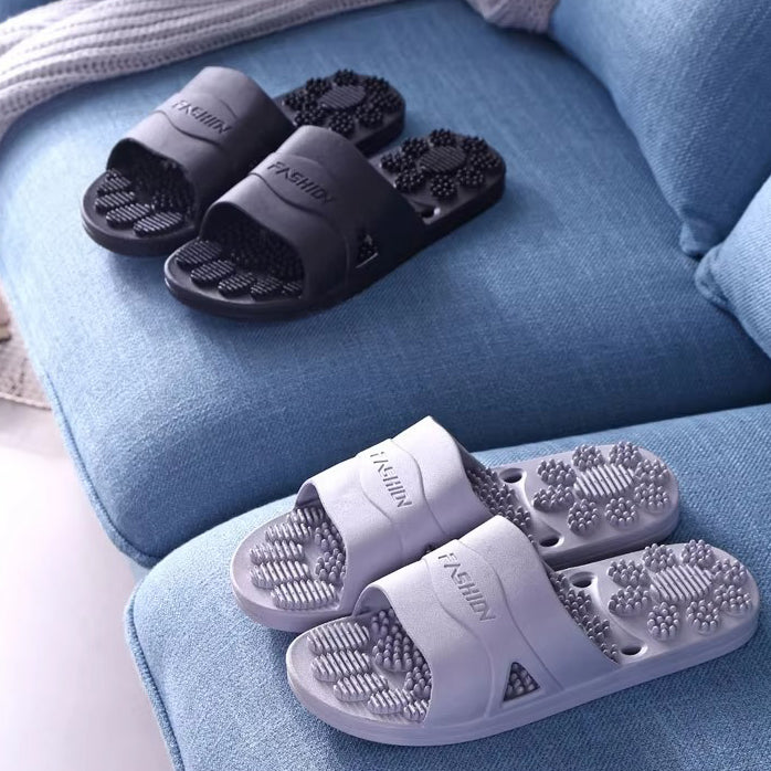 Premium Extra Large Acupoint Massage Slippers – Non-Slip Hollow Design for Indoor Home and Bathroom Use, Comfortable Sole Support for Men and Women, Ideal for Relaxation and Foot Therapy