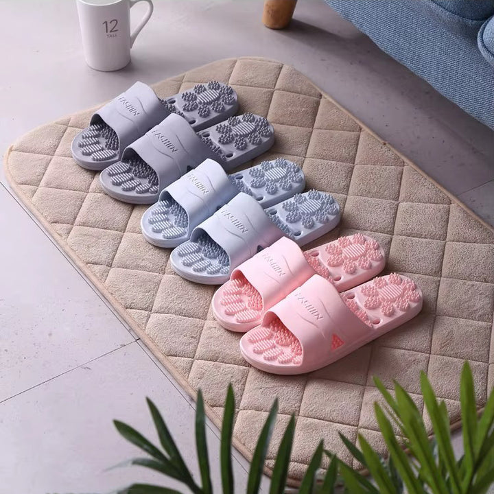 Premium Extra Large Acupoint Massage Slippers – Non-Slip Hollow Design for Indoor Home and Bathroom Use, Comfortable Sole Support for Men and Women, Ideal for Relaxation and Foot Therapy