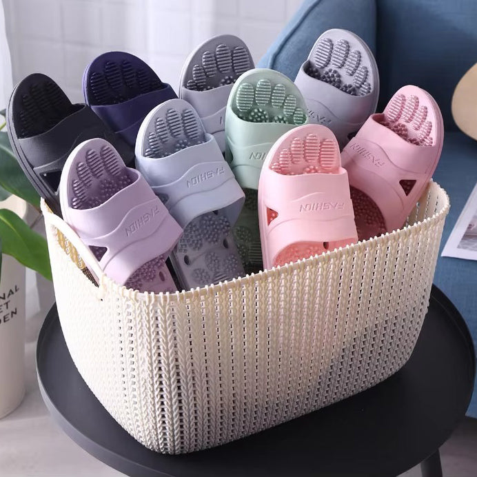 Premium Extra Large Acupoint Massage Slippers – Non-Slip Hollow Design for Indoor Home and Bathroom Use, Comfortable Sole Support for Men and Women, Ideal for Relaxation and Foot Therapy